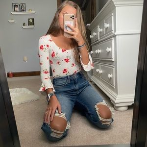 FLORAL BODYSUIT